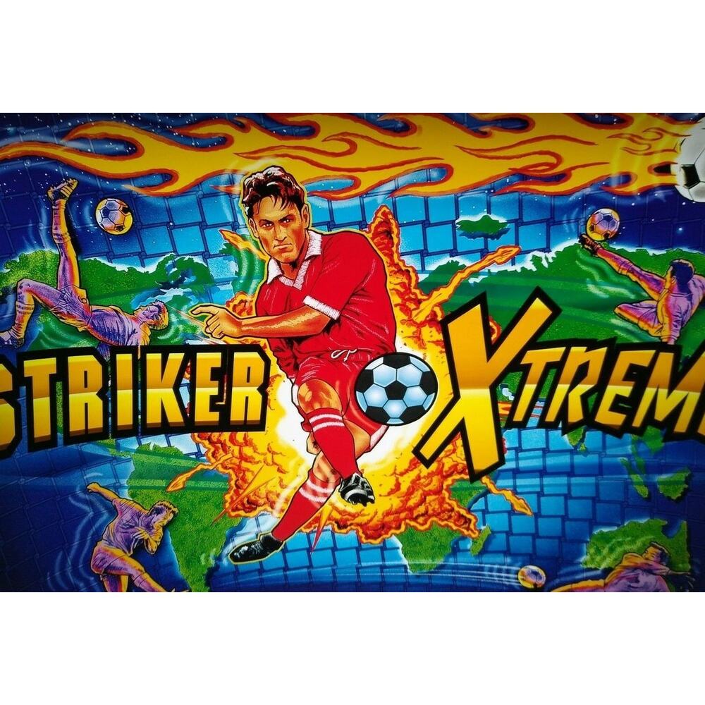 Striker Xtreme Pinball Translite Art Sheet Original Soccer Sports Vintage